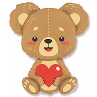 Шар фигура Медвежонок с сердцем