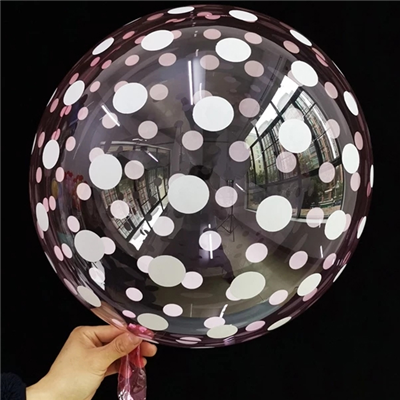 Шар BUBBLE 18" Кристалл Pink Dots