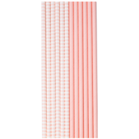 Трубочки для коктейля Пастель розовая
