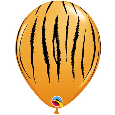 Шарики из латекса Шары 28см Полоски тигр Orange