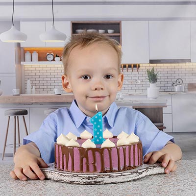 Свеча -цифра "1" 1-ый ДР Мальчик