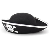 Шляпа Пирата фетр с серебряной каймой