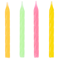 Свечи для торта Неон 6см 24шт