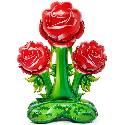 Шарики из фольги Шар напольный Розы красные, под воздух
