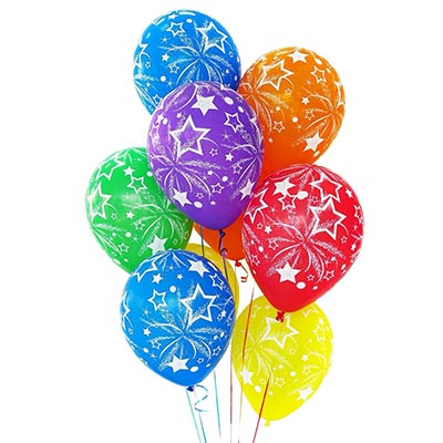 Шары 30см Звёзды Салют
