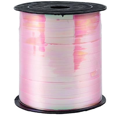 Лента для шаров Лента перламутровая розовая 5ммх230м