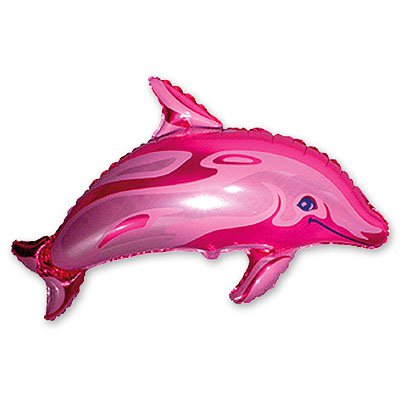 Шарики из фольги Шар фигура Дельфин розовый