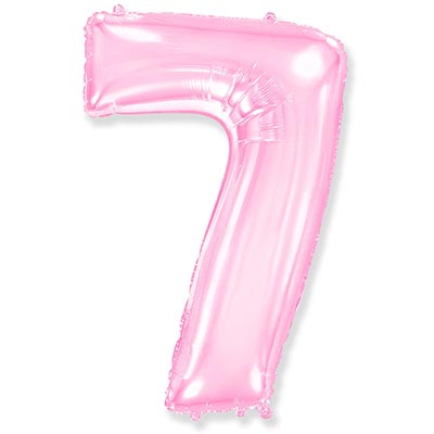Шарик цифра "7", 101см Pink