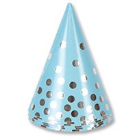 Колпак Горошек серебряный 6шт