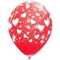 Шары 30см кристалл-42 Сердца