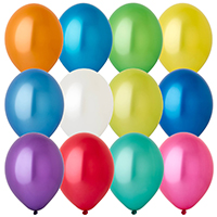 Шарик 26см, цвет Металлик ассорти