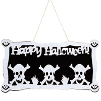 Баннер Happy Halloween Черепа, фетр