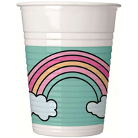 Стакан пл Единорог Волшебный 200мл 8шт