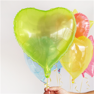 Шар 18" Сердце кристалл green