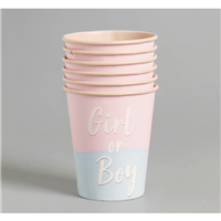 Стакан бум Girl or Boy 250мл 6шт