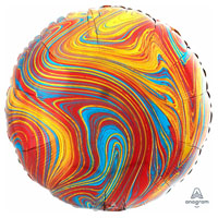 Шар 45см Круг Мрамор Colorful