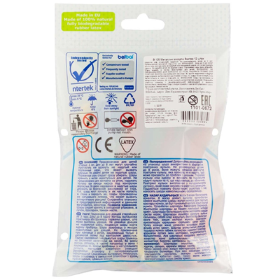 Шарики 32см, металлик ассорти, 12 штук