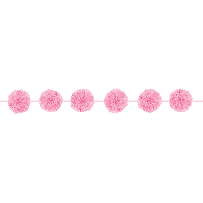 Гирлянда-помпоны Розовые Pink, 2 штуки