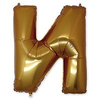 Шар БУКВА "И", 101см Gold
