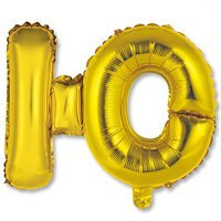 Шар Мини буква "Ю", 36см Gold