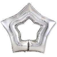 Шарик Звезда 81см Silver полая