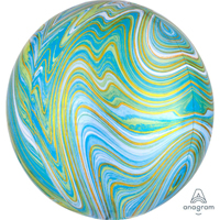 Шар 3D СФЕРА 40см Мрамор BlueGreen