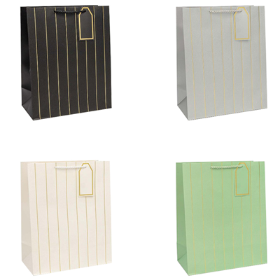 Пакет бум подар Полосы с тис микс 26х32