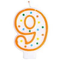 Свеча -цифра "9" 7,6см
