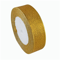 Лента тканная 19ммх23м золотая