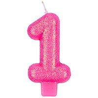 Свеча -цифра Блеск "1" 7,6 см