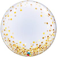 Шар BUBBLE DECO 61см Конфетти золотое