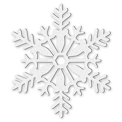 Декорации подвески Снежинка пластик. блестящая белая, 28 см
