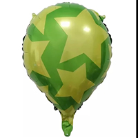 Шарик 45см Капля Звезды на зеленом