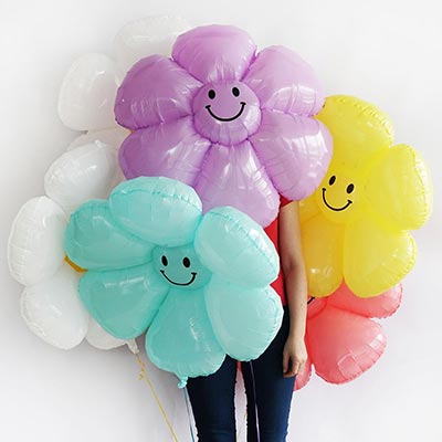 Шар фигура Ромашка Улыбка белая