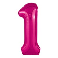 Шар цифра "1", 101см Металлик Fuchsia