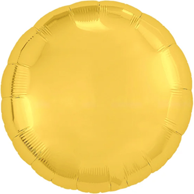 Шарики из фольги Шар круг 76см Металлик Gold