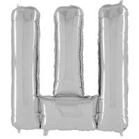 Шар буква "Ш", 66см Silver