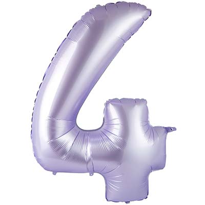 Цифры и числа Шар цифра &quot;4&quot;, 102см Сатин Lilac 1207-5745