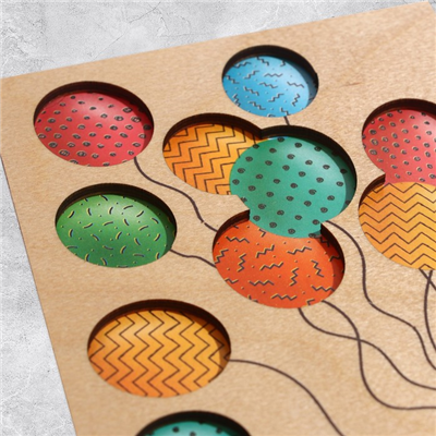 Открытка СДР шары авто деревянная