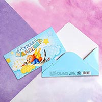 Конверт для денег С РОЖДНИЕМ МАЛЫША Аист