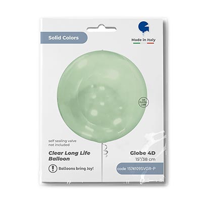 Шарики из фольги Шар 38см Bubble зеленый Кристалл Green