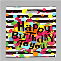 Пакет п/э Happy Birthday круги 38х47см