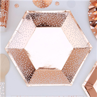 Тарелка Снегопад RoseGold 20см 8шт