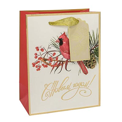 Пакет бум подар С НГ Люкс микс 18х23см