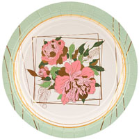 Тарелки малые Пионы, 6 штук