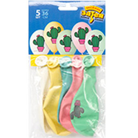 Шарики Кактус 3х цветный 36см, 5шт