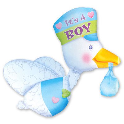 Шар фигура Аист голубой