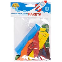 Набор шаров Ракета с насосом 12шт/Е