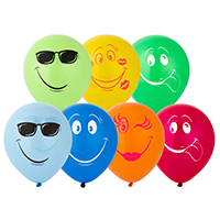 Шар 10" с рис Улыбка/Е