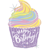 Шар ФИГУРА H.Birthday Кекс пастель блеск